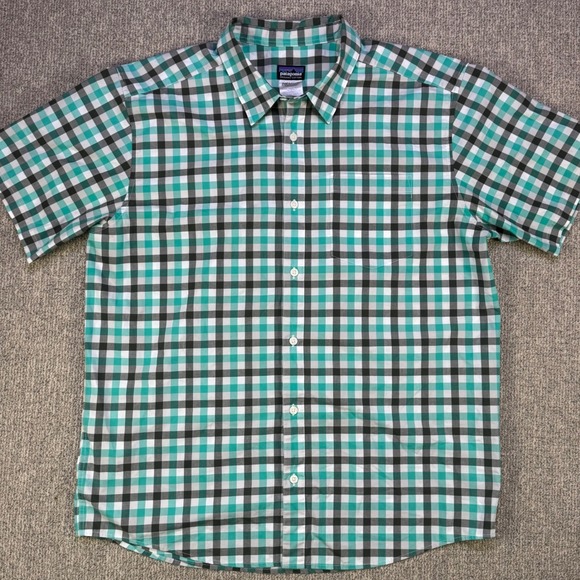 Patagonia Other - Patagonia Organic Cotton Plaid Button Up Shirt Mens Large Short Sleeve